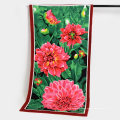 Microfiber Beach Towel with Beautiful Flower Printing, Cotton Beach Towel